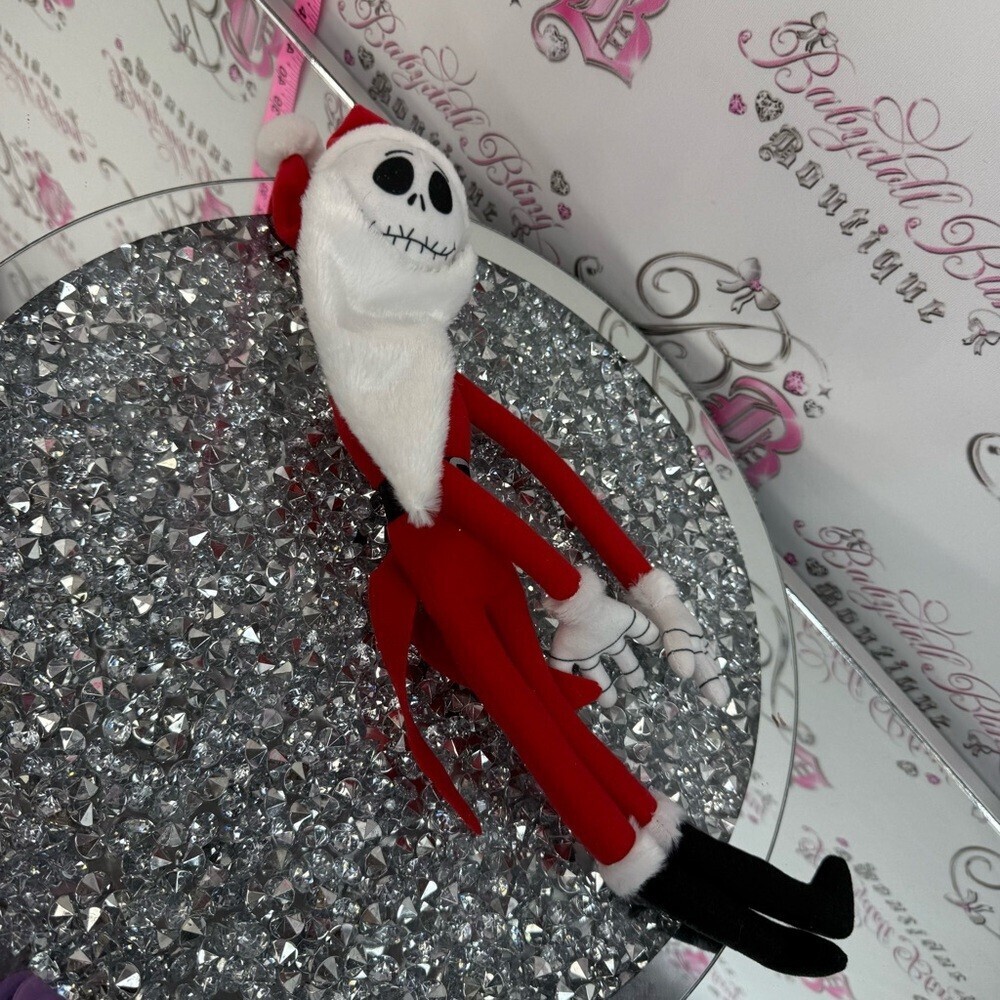 Disney Christmas version Red and White Jack Skellington Santa Plush
